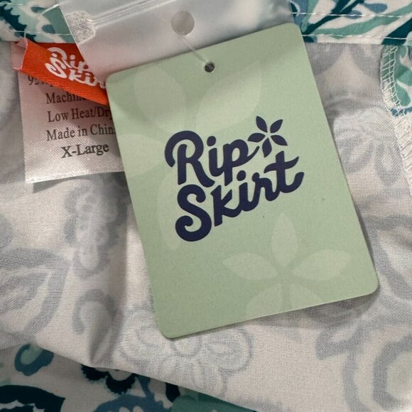 Ripskirt Wrap Skirt Cover Up Womens XL Sea Glass Floral Paisley NWT SW-1981 - Picture 7 of 11